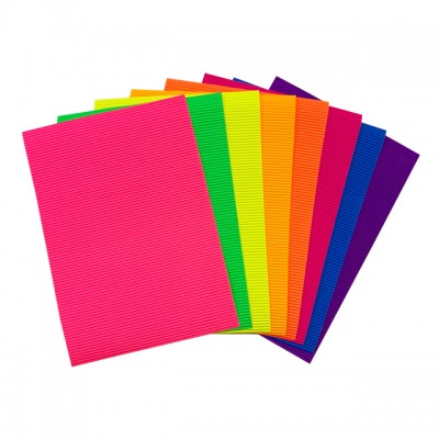 Fluorescent corrugated paper